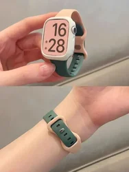Candy Case+Strap For Apple Watch Series 9 8 7 45 41mm Band SE 6 5 4 44 40mm Nylon/Silicone correa Strap For iWatch Ultra2 1 49mm