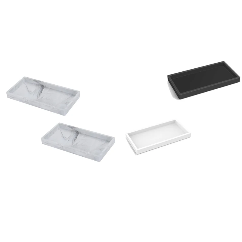 Bathroom Counter Tray Advanced Bathroom Sink Tray Shatterproof Rectangular Bathroom Tray Soap Distribution Tray