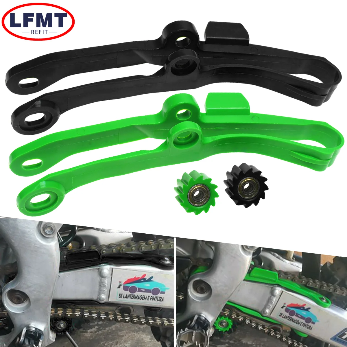 Motorcycle Chain Guide Slider Guide Swingarm Roller For Kawasaki KX KLX 250F 450F 450R KX250F KX450F KLX450R 2008-2020 Universal