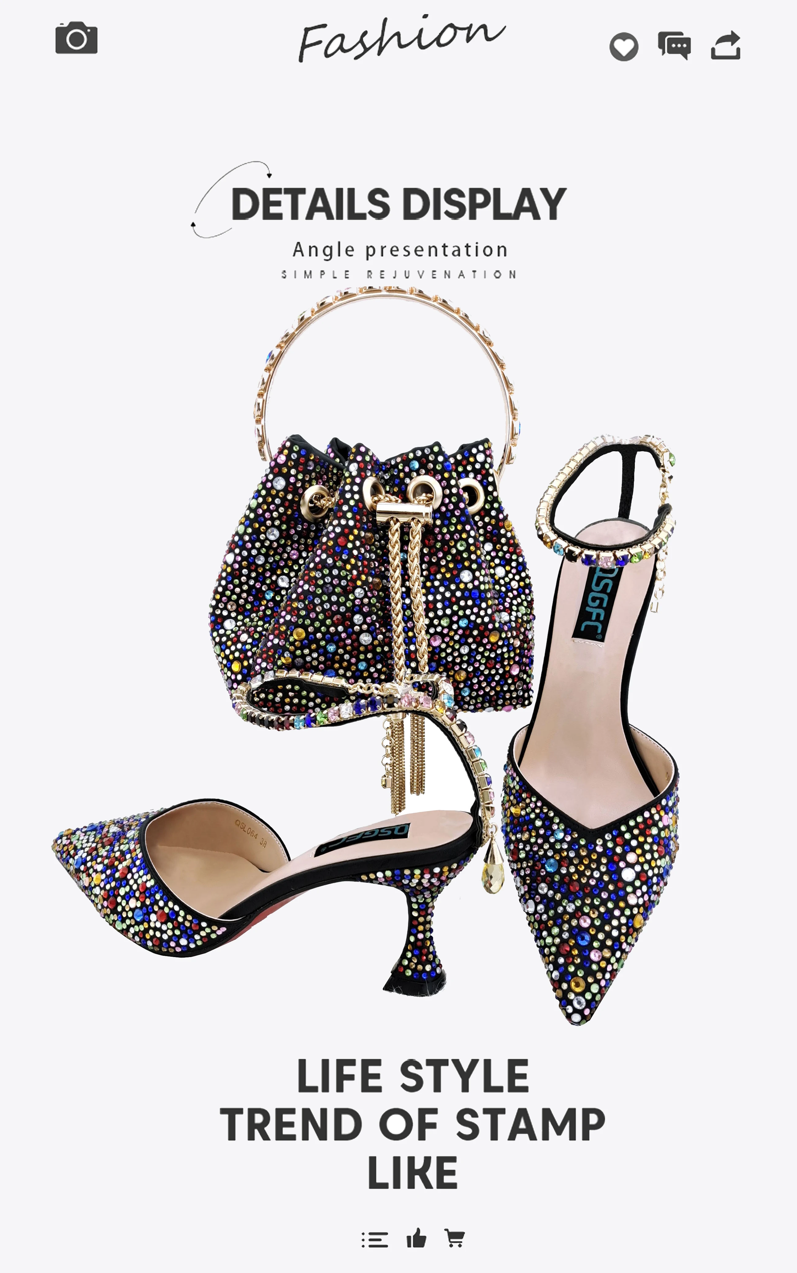 Neue Ankunft Mode Stil Spitze Schuhe Tasche Weichen Griff Tasche Fußkettchen Design Medium Ferse Damen Schuhe Geeignet für Hochzeit Party – Detail 10