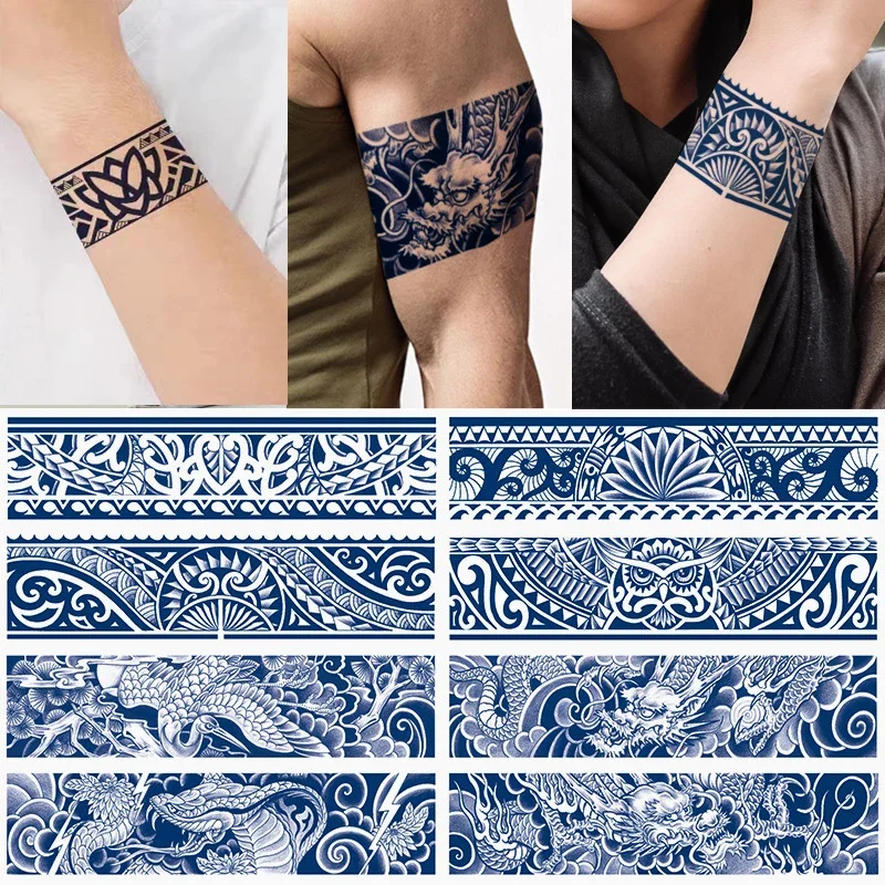 Herbal Fake Tattoo  Sticker for Bracelets, Long-lasting Waterproof Juice Tattoo Stickers, Waterproof  temporary tattoo