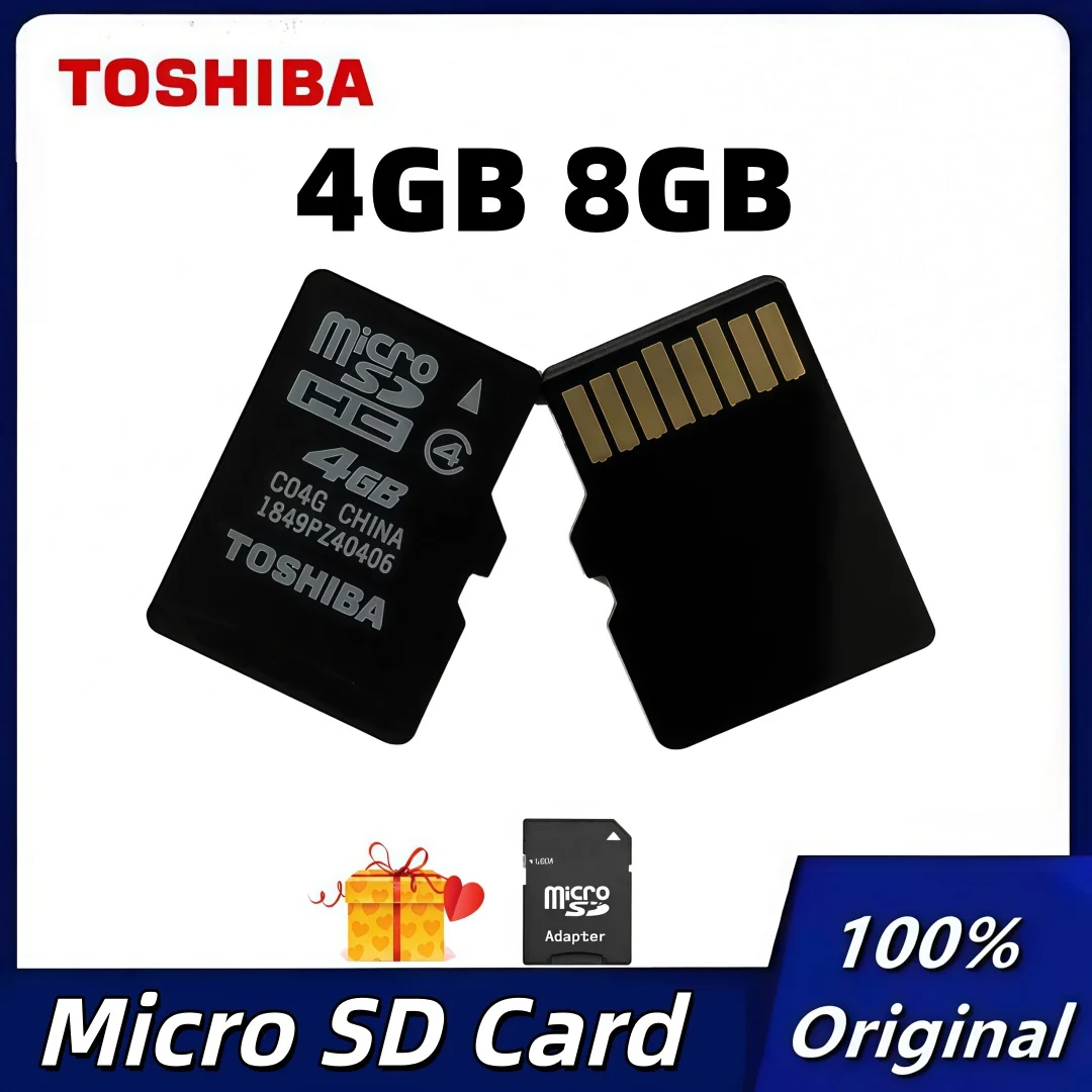 

Original Toshiba Micro TF SD Card 8GB 4GB Micro SDHC Memory Card TF Card for Mobile Phone, Kids Camera, Speaker, MP3 Player