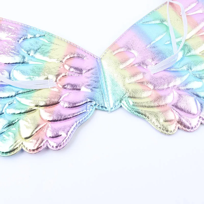 Cute Unicorn Theme Wings Rainbow Little Girls Angel Wings Baby Shower Kids Birthday Party Decoration Prom Performance Cosplay