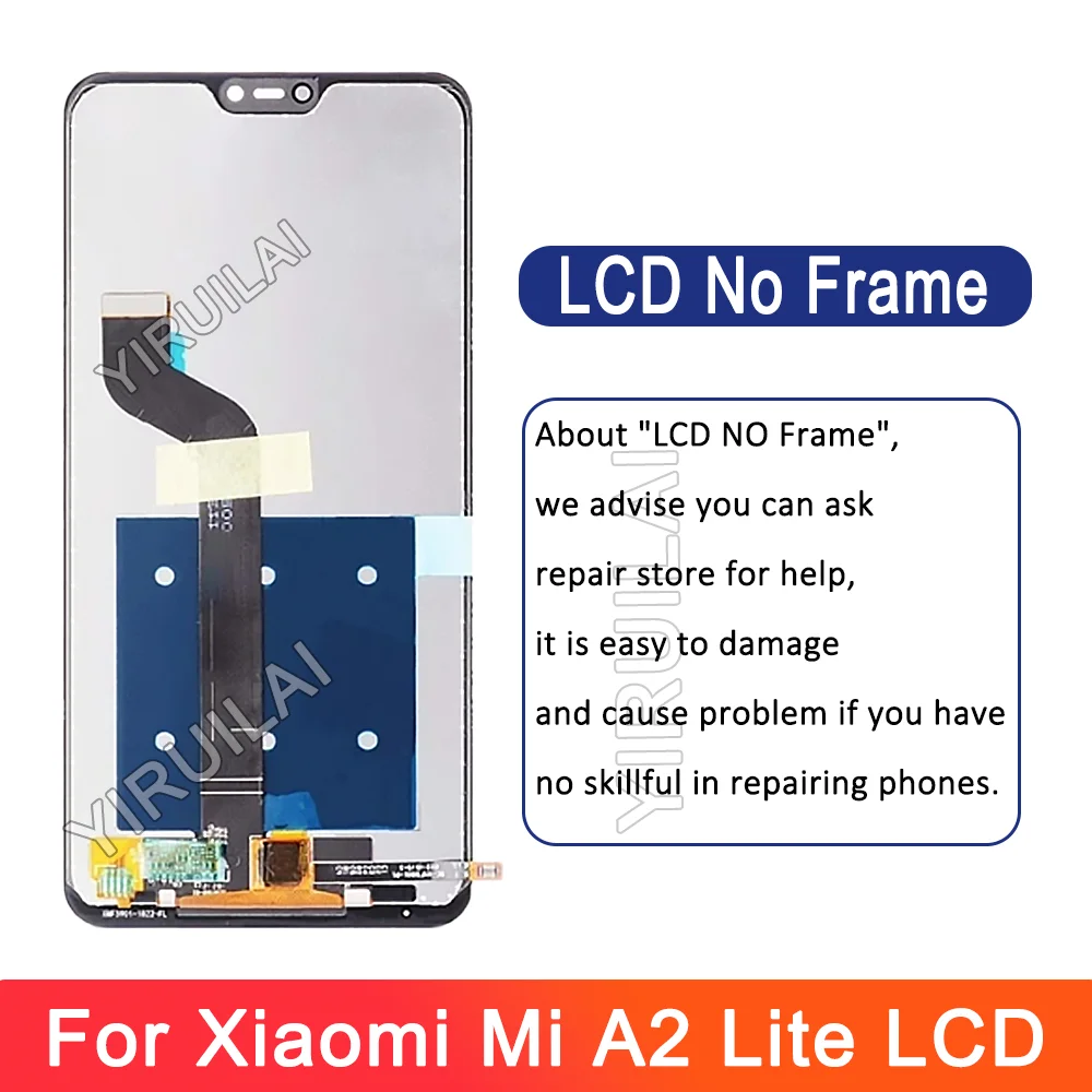 For Xiaomi Mi A2 Lite LCD Display Touch Screen Digitizer Replacement For Redmi 6pro LCD M1805D1SG Display
