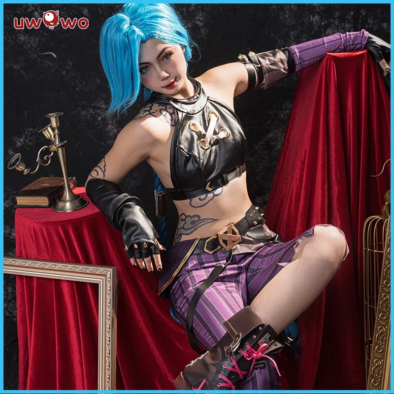 Game Jinx Cosplay LOL Arcane Jinx costume XS-2XL Crit Loli Jinx Cosplay Loose Cannon Cosplay Outdo Halloween