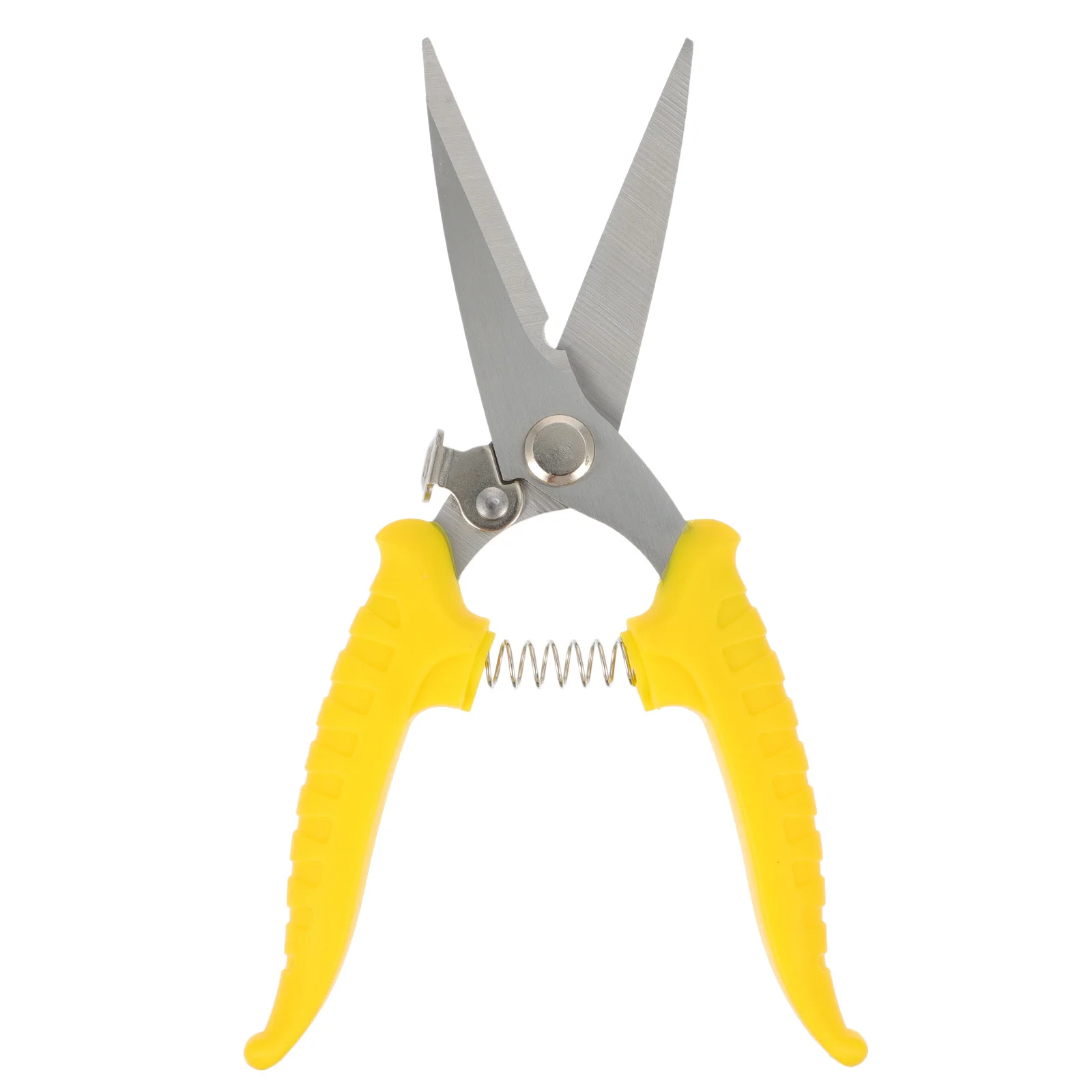 

1pc Serrated Scissor Stainless Steel Sharp Edge Non-Slip Handle Labor Saving Pruning Shear For Branch Flower Orchard Yard