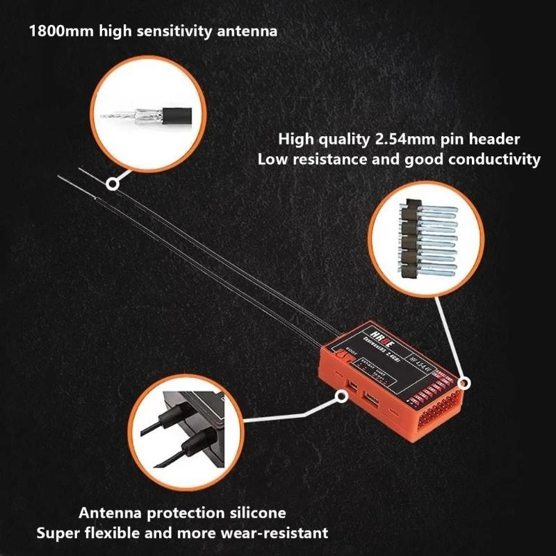 

Y2GD Lightweight HR8E ELRS PWM Receiver 9CH DC4.0-35V Receiving Adapter for Model Aircraft with Adjustable Power