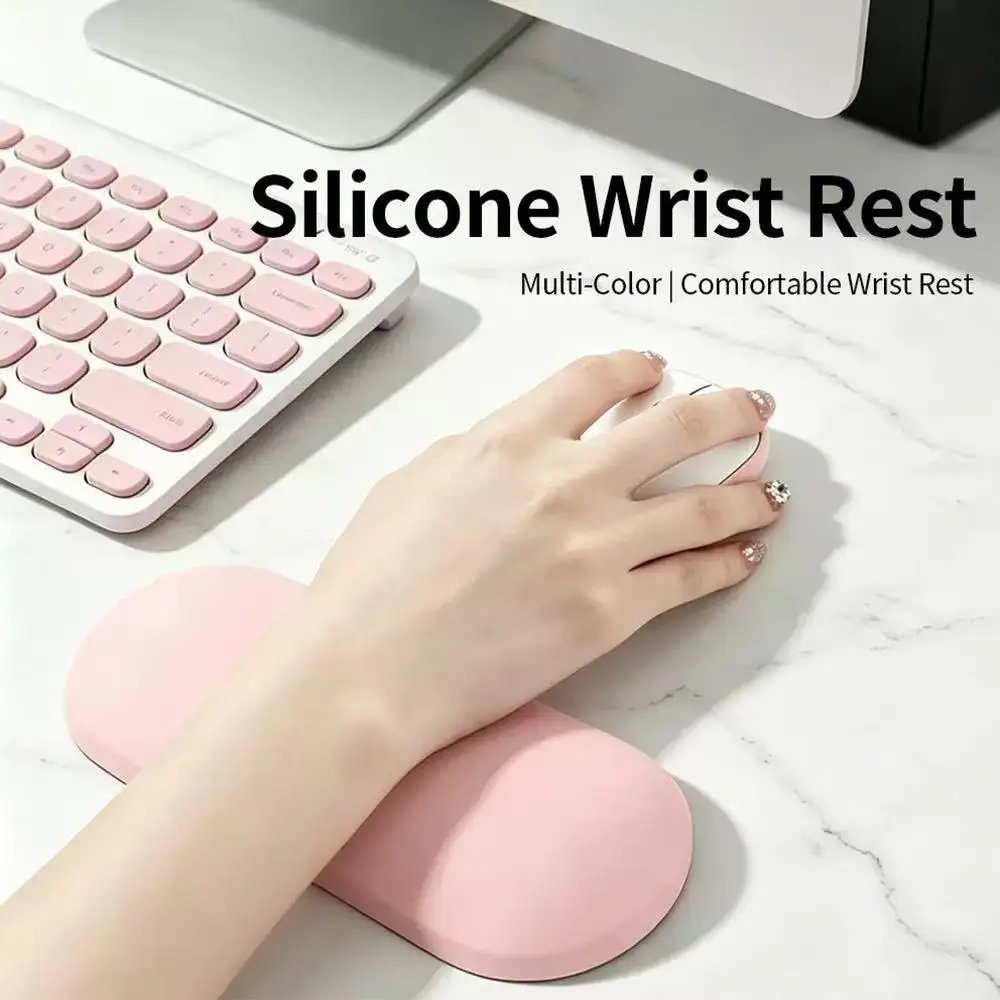 Liquid silicone mouse wrist pad, slow rebound anti slip mouse hand pillow, computer keyboard wrist support