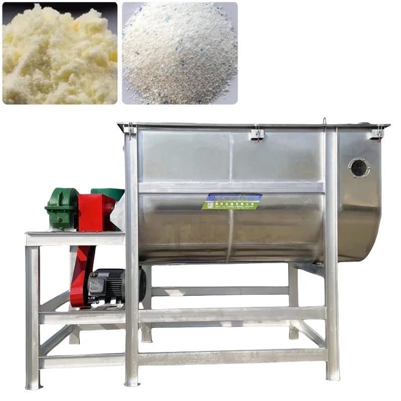 Premix Poultry Feed Mixer for Large Horizontal Livestock Feed Mixer Corn Flour Grass Dry Powder Mixing Machine