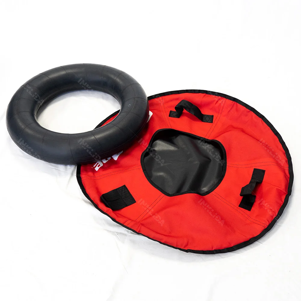Premium 11.2-28 Butyl Rubber Snow Tube 120cm Inflatable Sled for High Speed Multiple Passenger Safety Reinforced with Handles