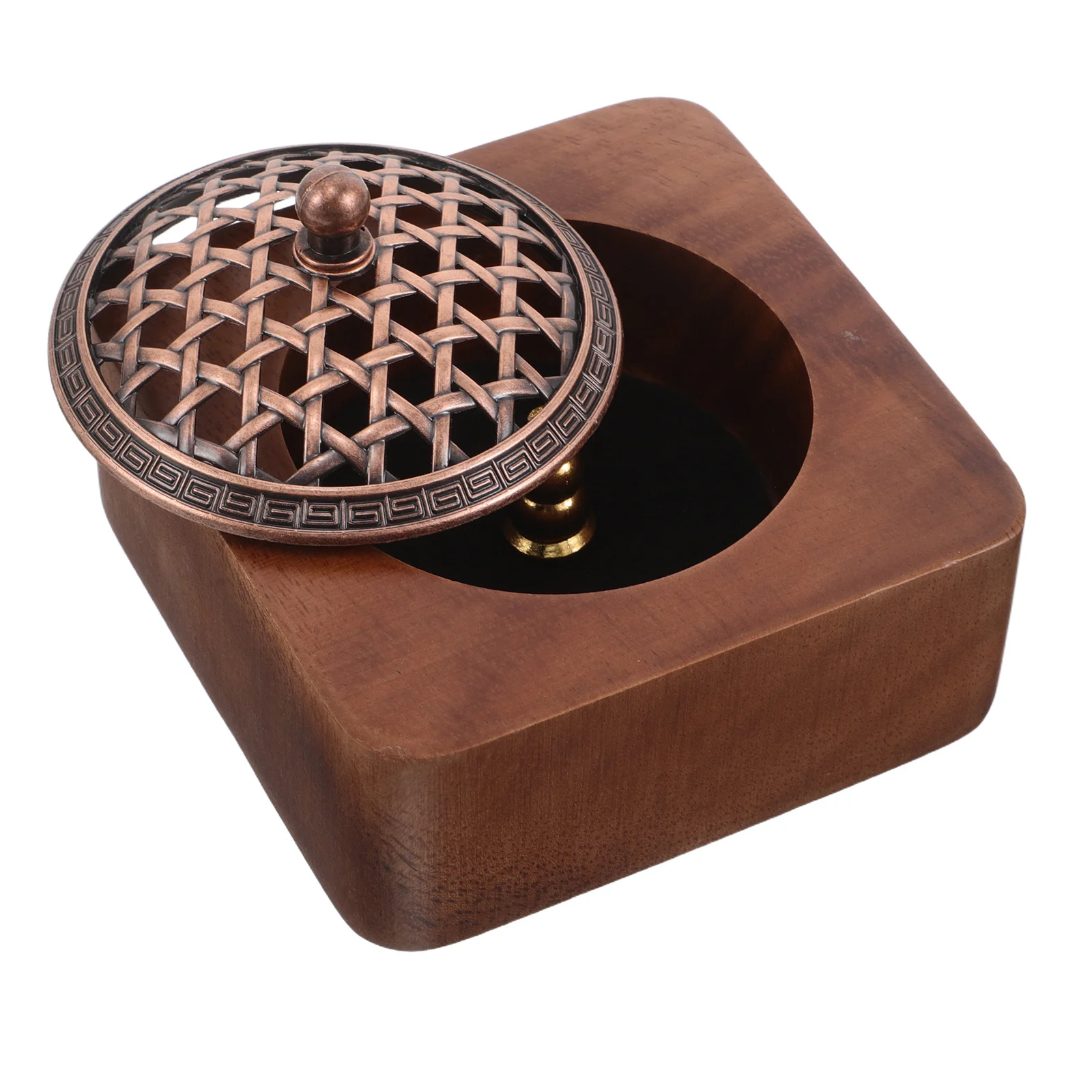 

3 pcs Incense Burner Bowl: Elegant Carved Lid For Home Decor With Tower Tray Cone Holder Use In Living Room Study Meditation