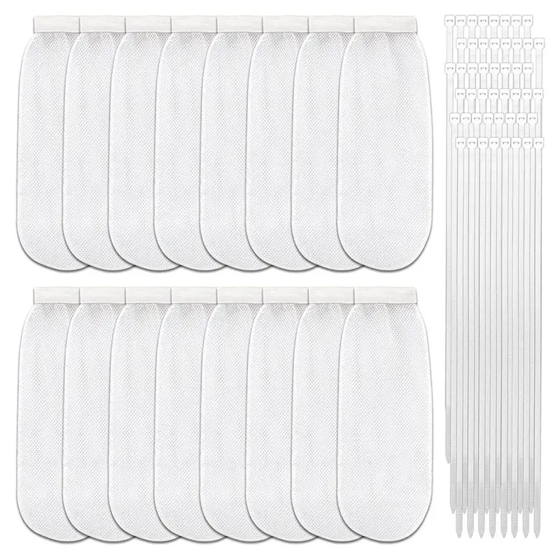 A21Q -Lint Trap And Cable Tie Set For Washing Machines, Includes 16 Nylon Mesh Lint Traps And 48 Cable Ties