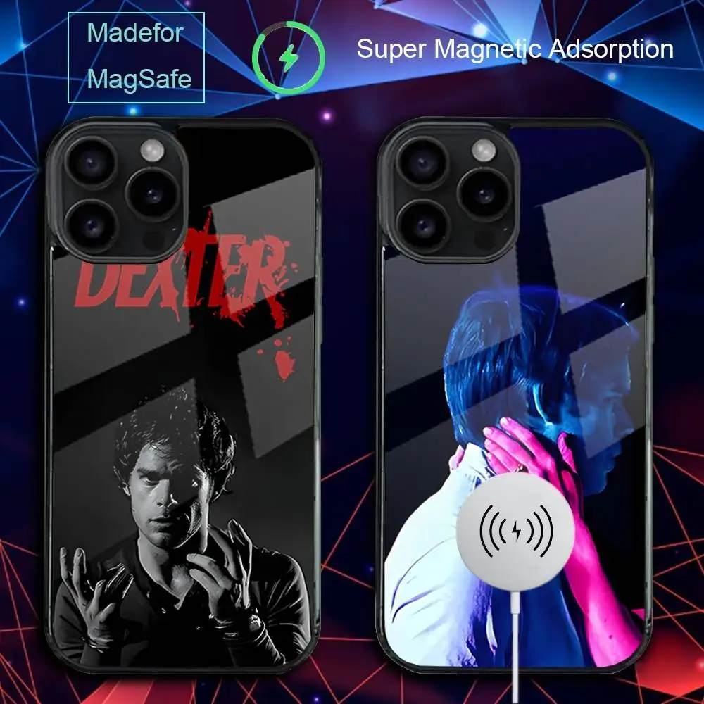 

D-Dexter M-Morgan Phone Case For iPhone 17,16,15,14,13,12,11,Pro,Max,Plus,Mini,SE4,E Magnetic Magsafe Wireless Charging