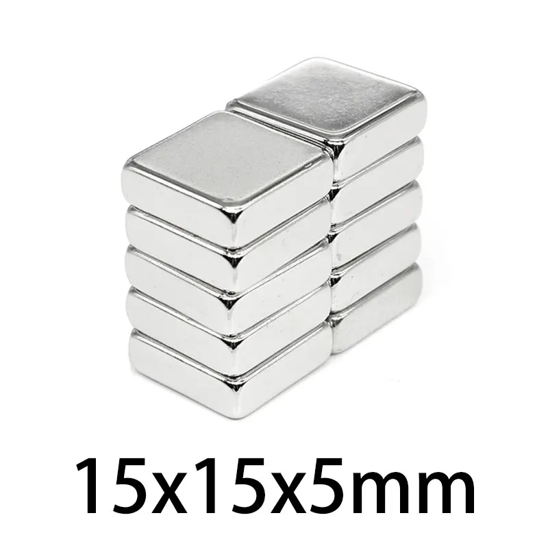 

5/10/20/30/50PCS 15x15x5 mm Block Strong Powerful Magnets N35 Rectangular Rare Earth Neodymium Magnet 15x15x5mm 15*15*5 mm