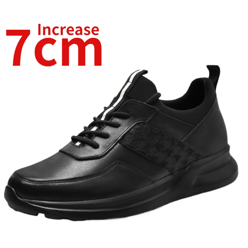 

Casual Sports Height Increase 7cm Board Shoes Men's Elevated Lightweight Comfortable Invisible Height Height Increasing Sneakers