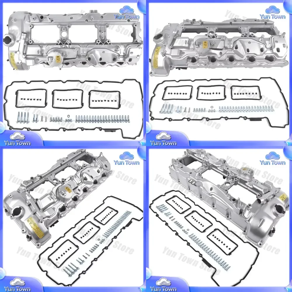 AP03 11127570292 Aluminum Valve Cover with Gasket and Cap for BMW 135i 335i 535i 640i 740i X3 X5 N55 Engine Parts Car