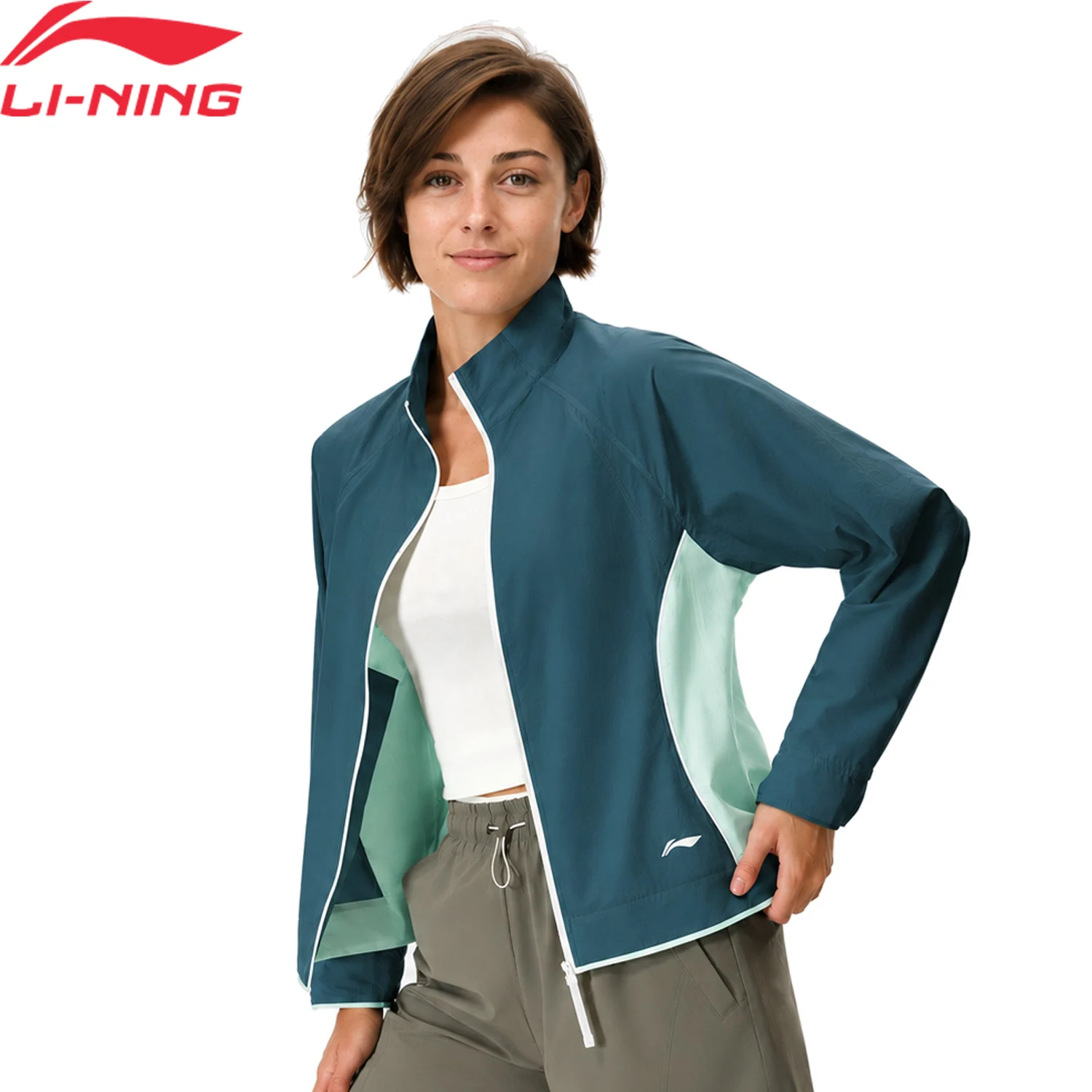 Li-Ning Women's Training Windbreakers LN WATER PROOF Loose Fit Soft Comfortable LiNing Fitness Sports Jackets AFDW470