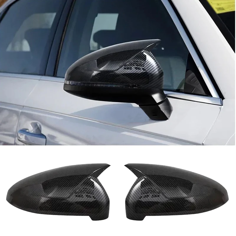 

Side Mirror Cover Caps for Audi A4 A5 B9 S4 RS4 S5 RS5 Quattro 2017-2023 Carbon Fiber Pattern Replacement Car Exterior Accessory