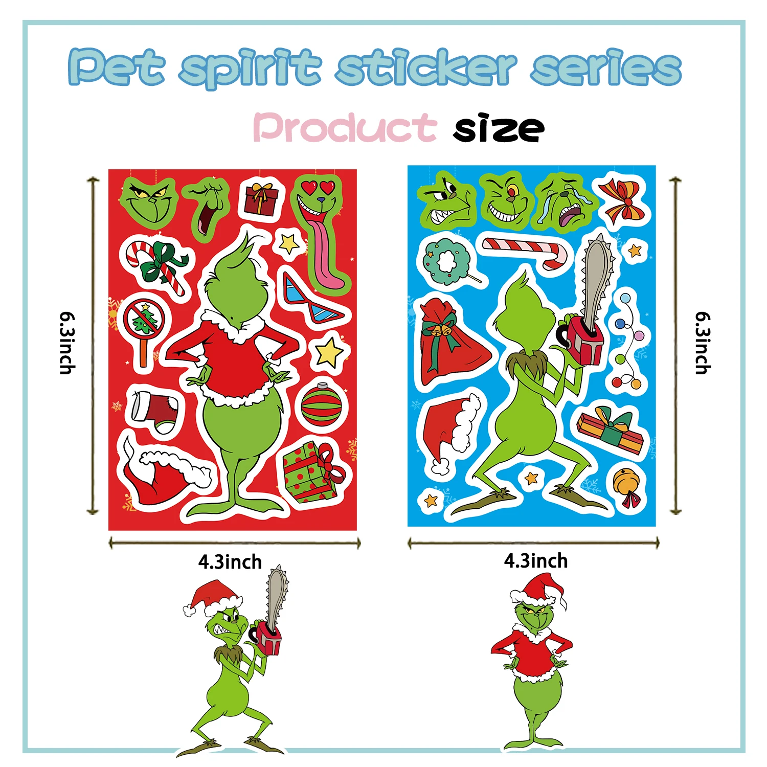 8 個グリーンモンスターパズルステッカー日記ラップトップ荷物スケートボード漫画ステッカー楽しいクラシックギフト装飾