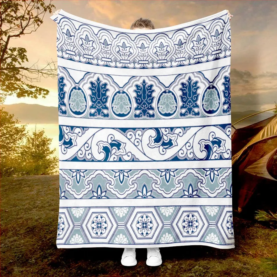 Bohemian Festival Dream Blanket Reversible Flannel Throw for Colorful Souls AllSeason Comfort Artistic Celebration Gift