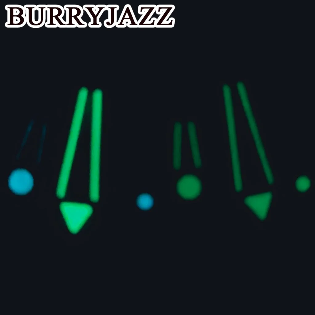 BURRYJAZZ NH35 NH36 NH38 7S26 7S36 4R35 4R36 Watch Hands Silver Black Gun Hands Green Luminous