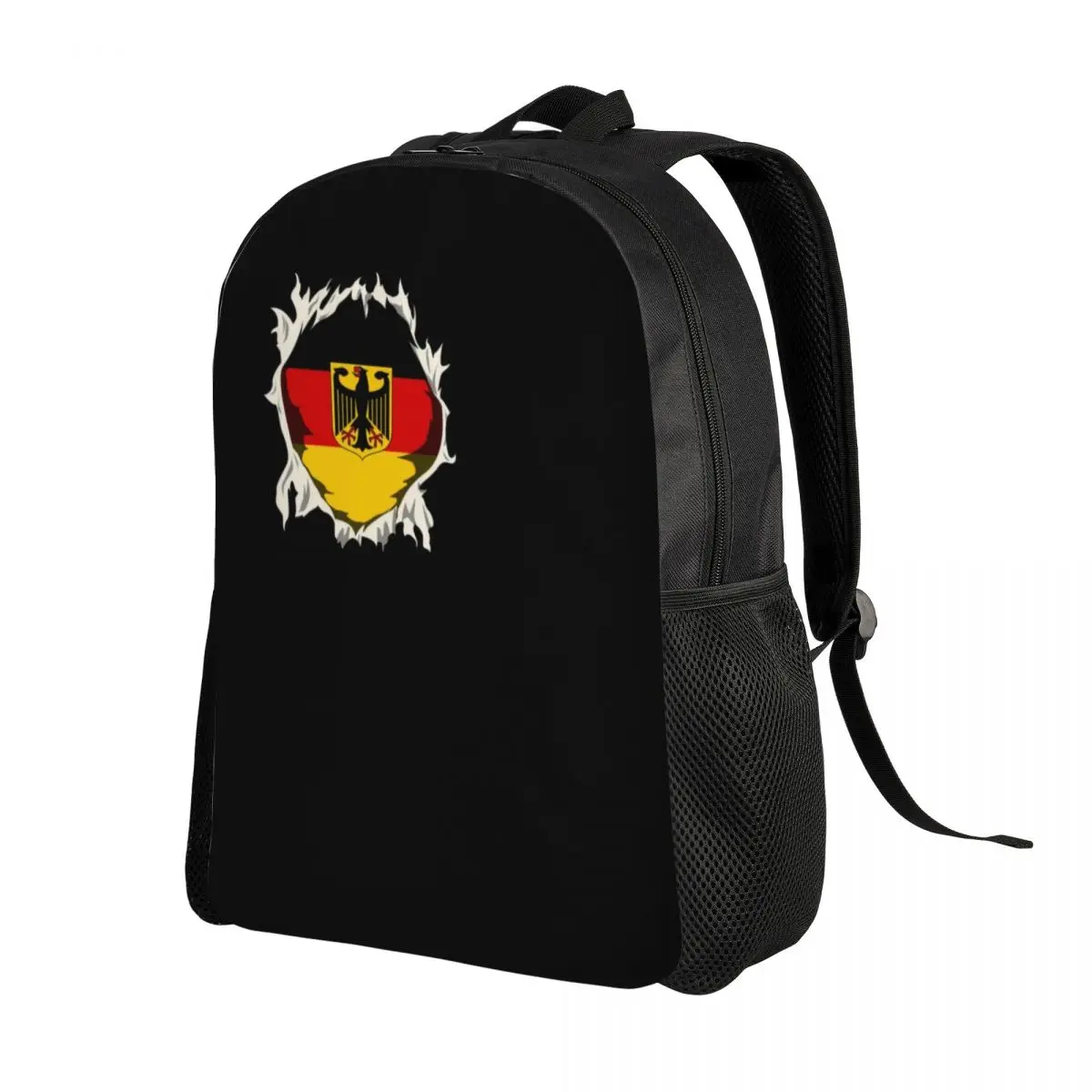 Flag Of Germany Backpack for Men Women Water Resistant School College German Patriotic Gift Bag Print Bookbags