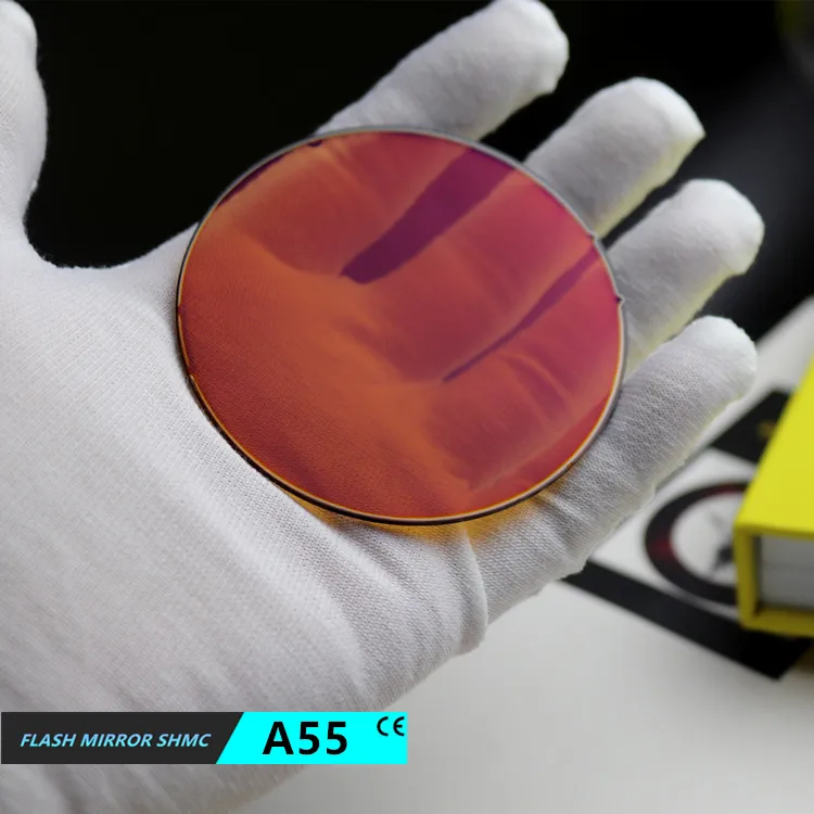 EXIA A55 Sunglasses Lenses Flash Mirror SHMC K Gold Coatings Brown Color UV400 Base Curve0