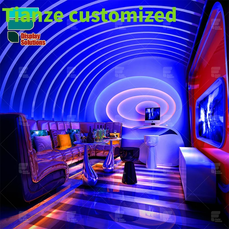 

{customized}Fancy Night Club Interior Design Club Booth Furniture Lounge Furniture Club