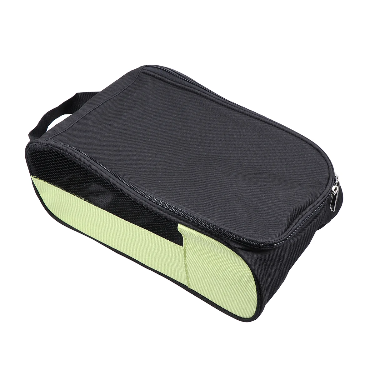Shoe Bag for Golf Shoes Ventilated Polyester Mesh Storage Pouch with Inner Lining Dust Proof Travel Carrier Light Green