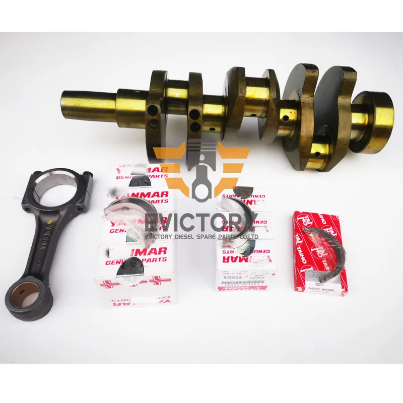 for yanmar 3TNV84 crankshaft + connecting rod + overhaul gasket kit + engine bearing + piston ring