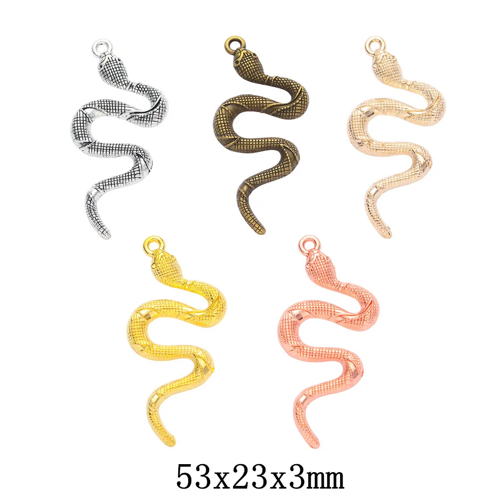 

20pcs snake Craft Supplies Charms Pendants for DIY Crafting Jewelry Findings Making Accessory 578