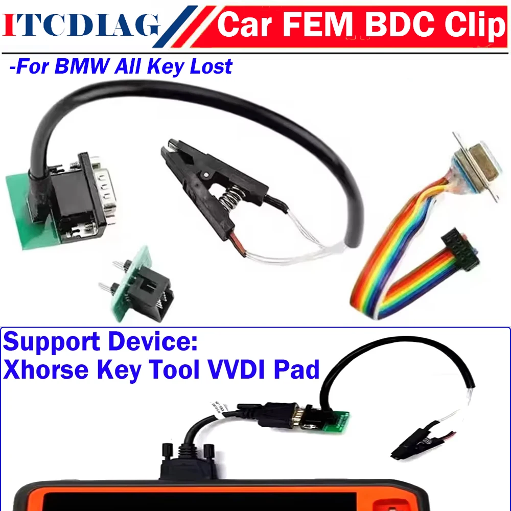 

Универсальный зажим FEM BDC SOP8 для Xhorse Key Tool Plus VVDI PROG CGDI ACDP для BMW x1 x3 x5 x6 3 серии Key Programmer