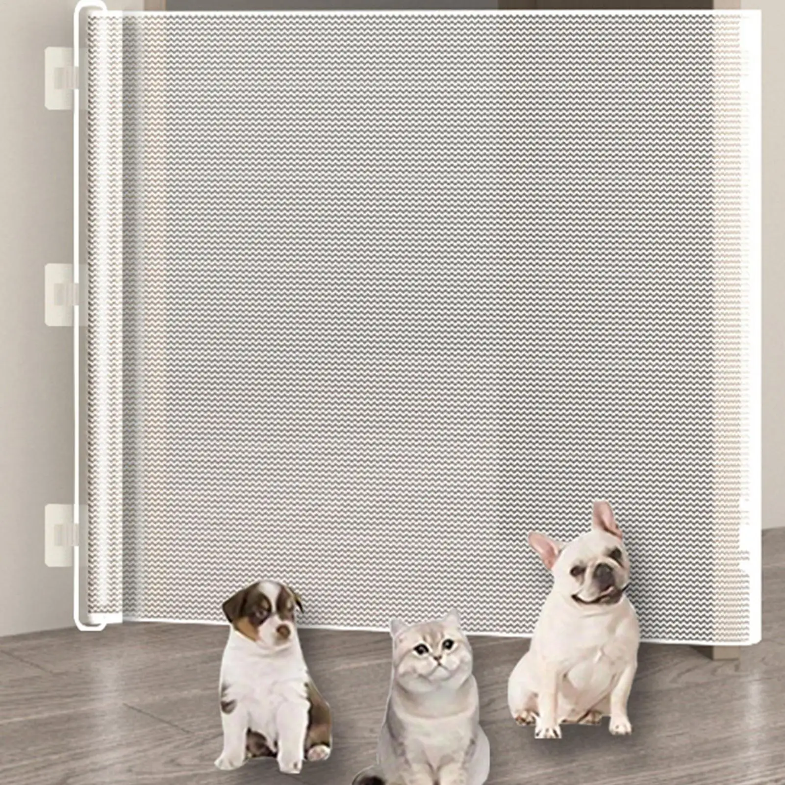 Barriera per porta retrattile per animali domestici Cancello di sicurezza retrattile Schermo di protezione per recinzione di sicurezza per il riposo della casa Gioca a porte per cuccioli di bambini