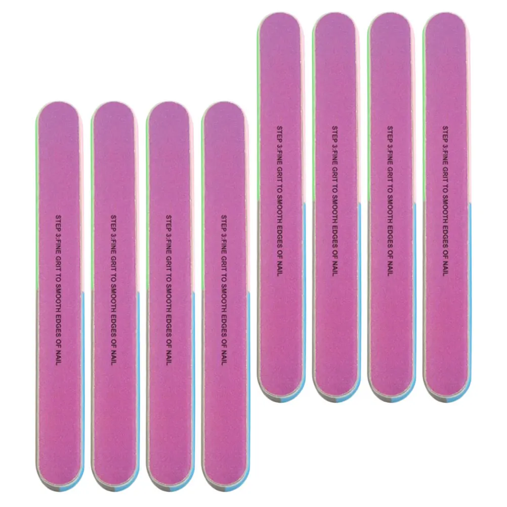 

8pcs Nail Files Handheld Multi-side Polishing Tools Sponge for Manicure Pedicure Shaping Fingernail Surface Sanding Removal