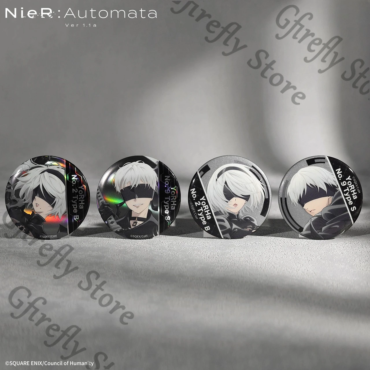 بروش NieR: شارة أوتوماتا للزملاء فيبولا إكسسوارات شعار دبوس YoRHa No.2 نوع B جمع هدية أنيمي Ambitus #4