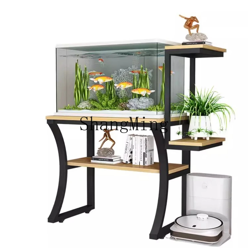 

ZYH modern pet independent desktop fish stand wrought iron aquarium fish tank flower stand integrated into the home