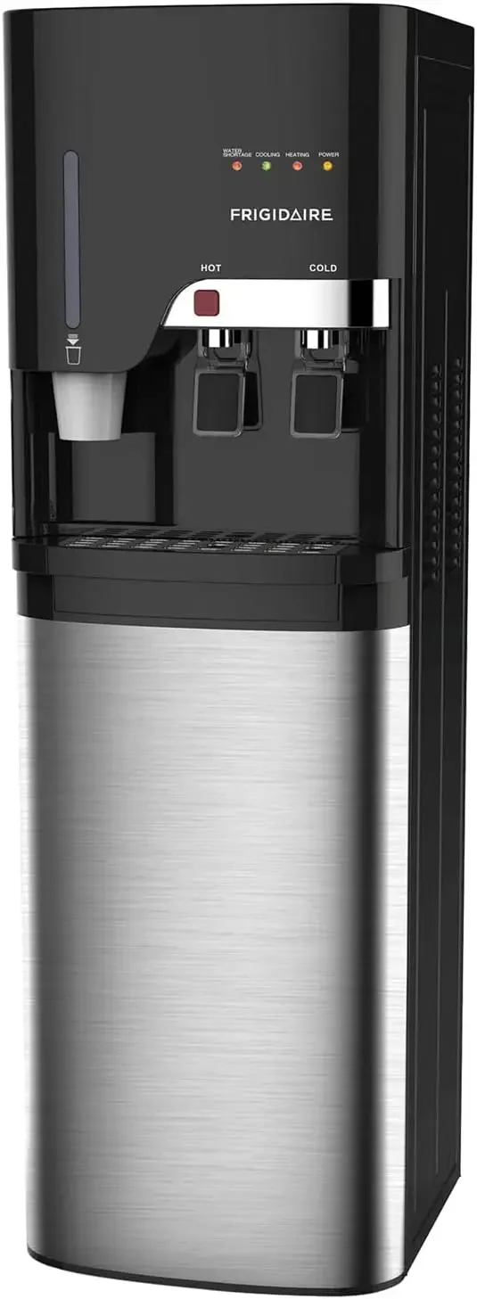 EFWC900 Water Cooler/Dispenser with Cup Storage -2 Temperature Settings - Bottom Loading - Premium Stainless Steel