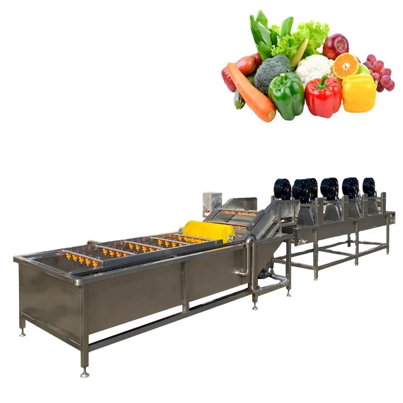 Hydroxyl Fruit and Vegetable Processing Line Cleaning Drying Sorting Waxing Machine Citrus Fruit Washing Machine