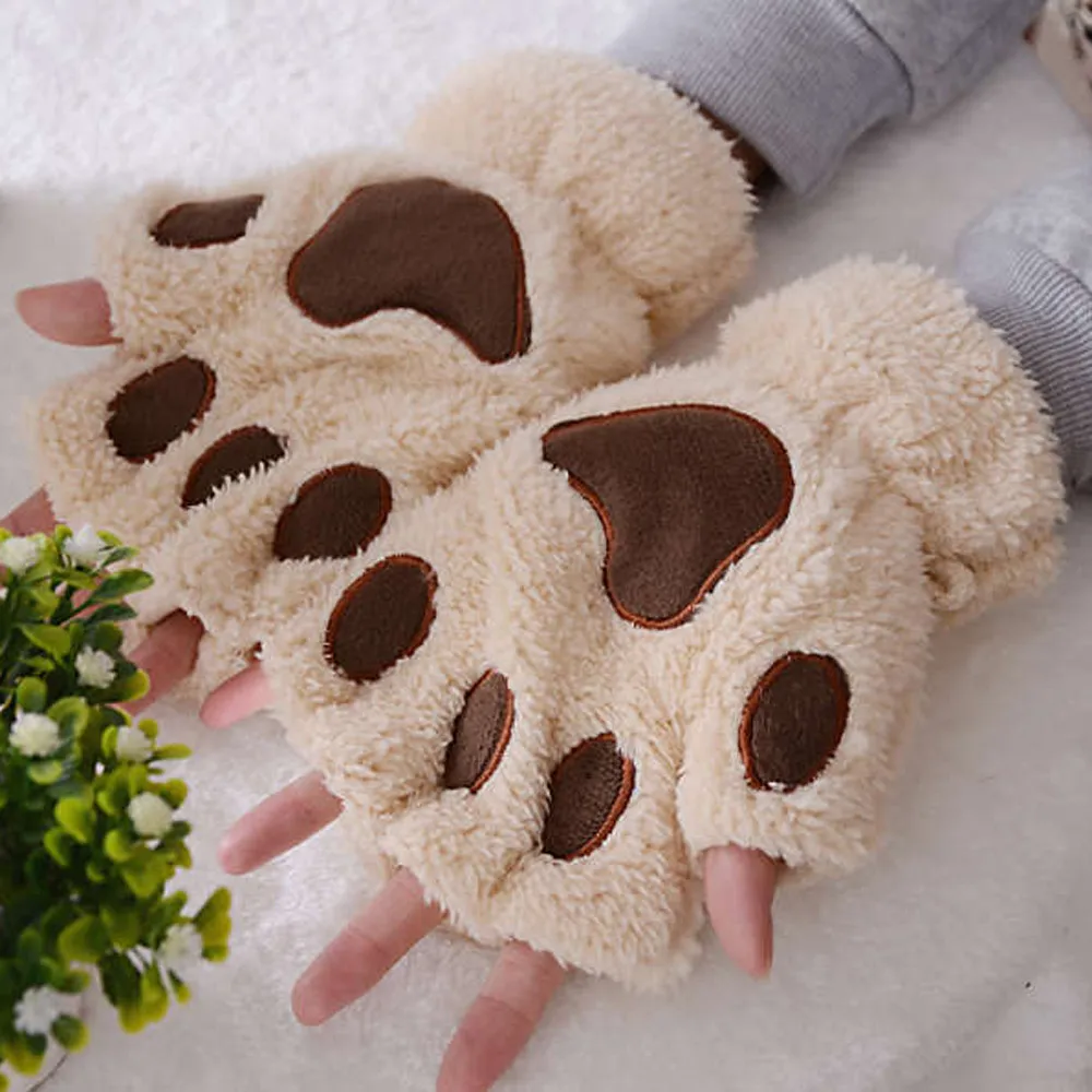 Long Winter Arm Knitted Women Keyboard Wrist Gloves Mitten Warmer Fingerless Gloves Mittens for Women Cold Weather Heated