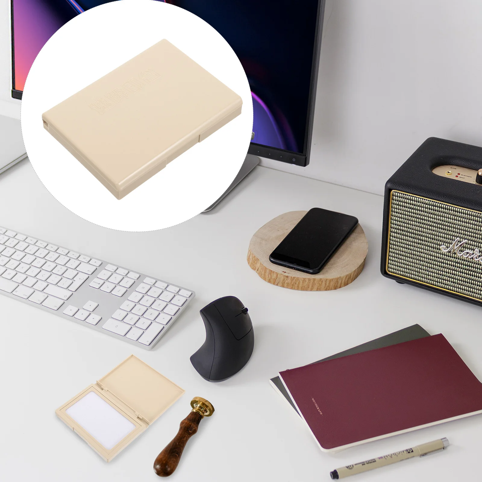 

Blank Baby Handprint Footprint Ink Pads Large Square DIY Craft Stamping Office Supplies Archival Fingerprint Pad Storage Safe