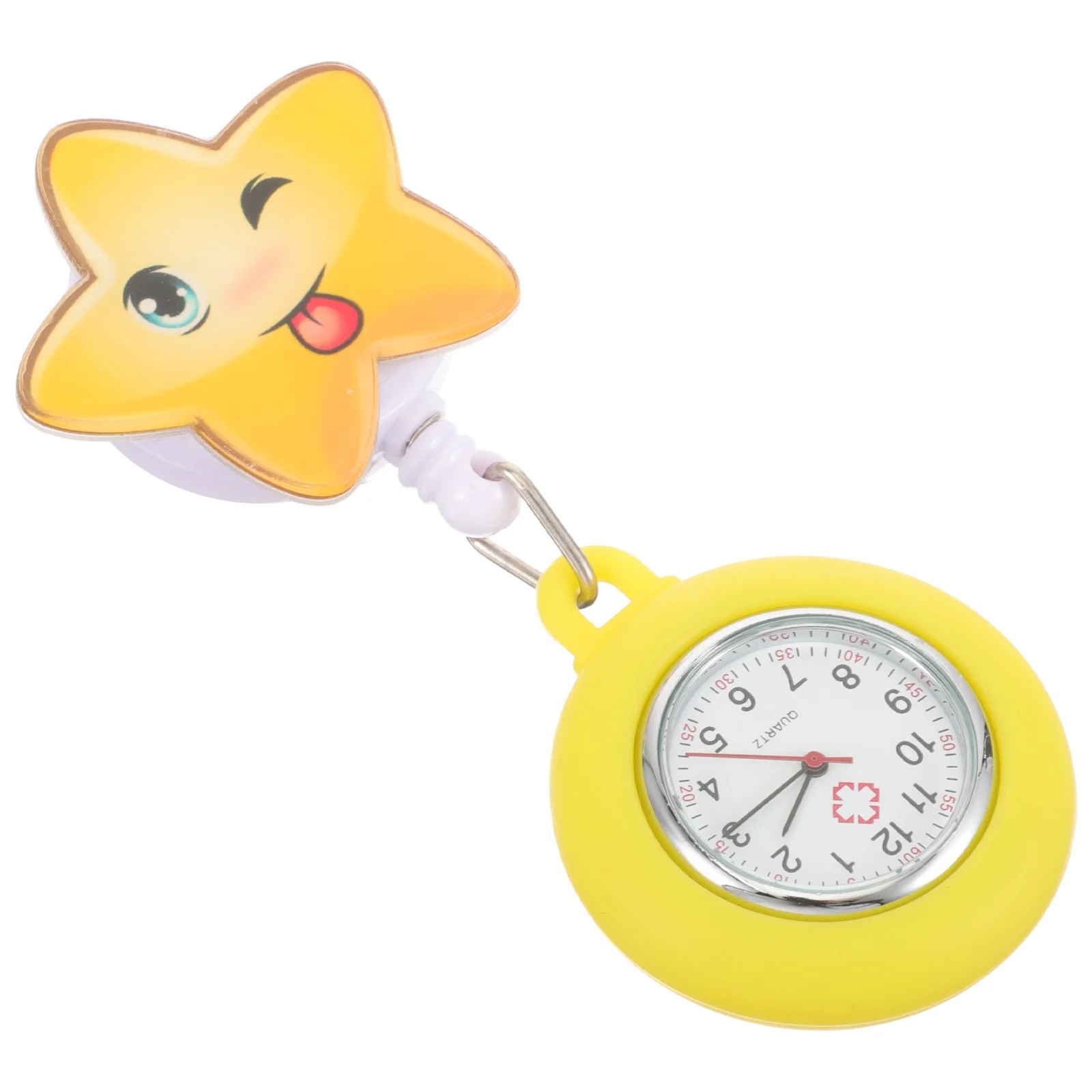 Enfermeira clip-on relógio de bolso retrátil para mulher relógio de peito de aço inoxidável médico profissional presente uso diário relógio