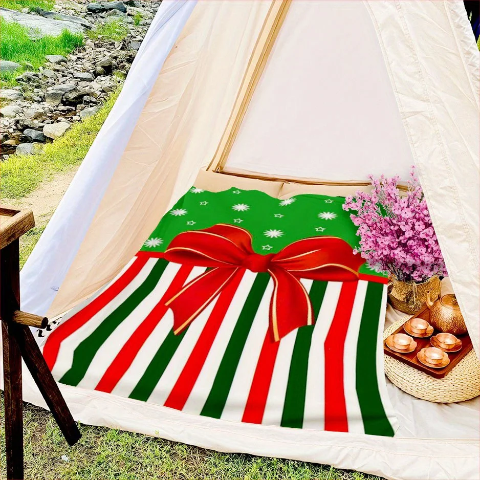 Christmas Plaid Celebration Blanket Cozy Flannel Throw for Holiday Warmth AllSeason Comfort Festive Tradition Gift