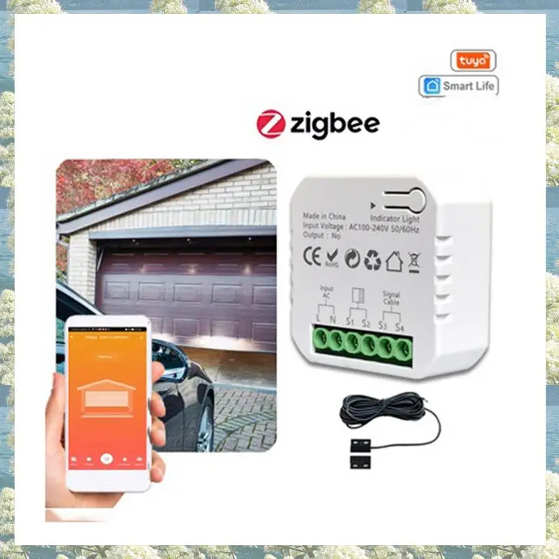 

Best Of 2025-контроллер открывания гаражных ворот, белый Tuya Smart Zigbee с сенсорным управлением через приложение, поддержка работает с Alexa Google H