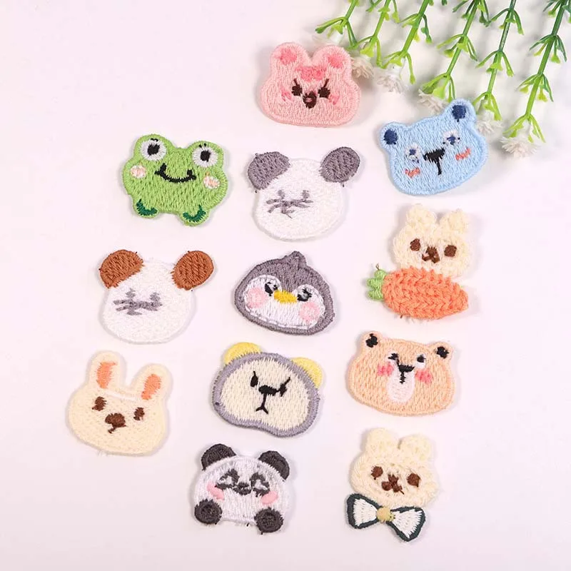 30PCS Clothes decoration hole repair patch cloth stickers diy embroidery stickers selected cute mini small cartoon embroidery cl