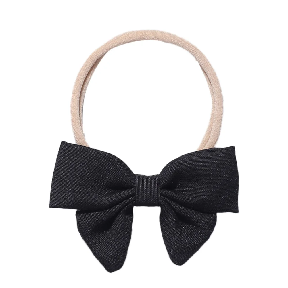 Breathable Comfortable Headwrap for Babies Newborns Infants Toddlers Black Bow Design Perfect for Holiday Parties and Daily Wear