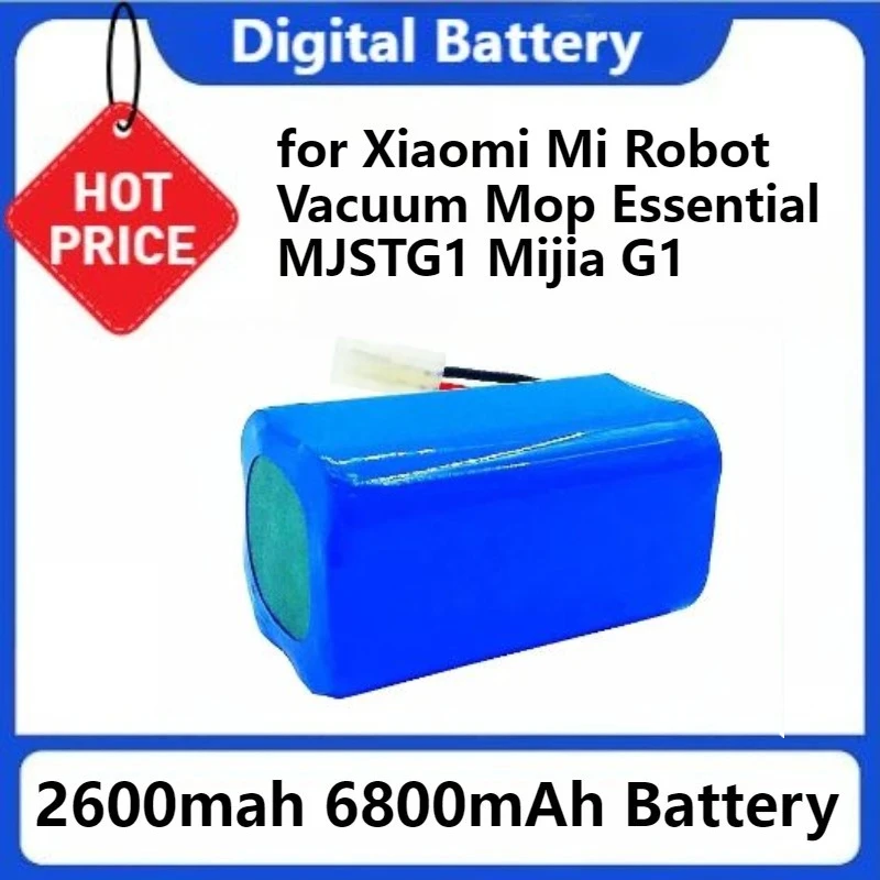 

for Xiaomi Mi Robot Vacuum Mop Essential MJSTG1 Mijia G1 SKV4136GL Tefal Explorer Series H18650CH-4S1P 2600mah 6800mAh Battery