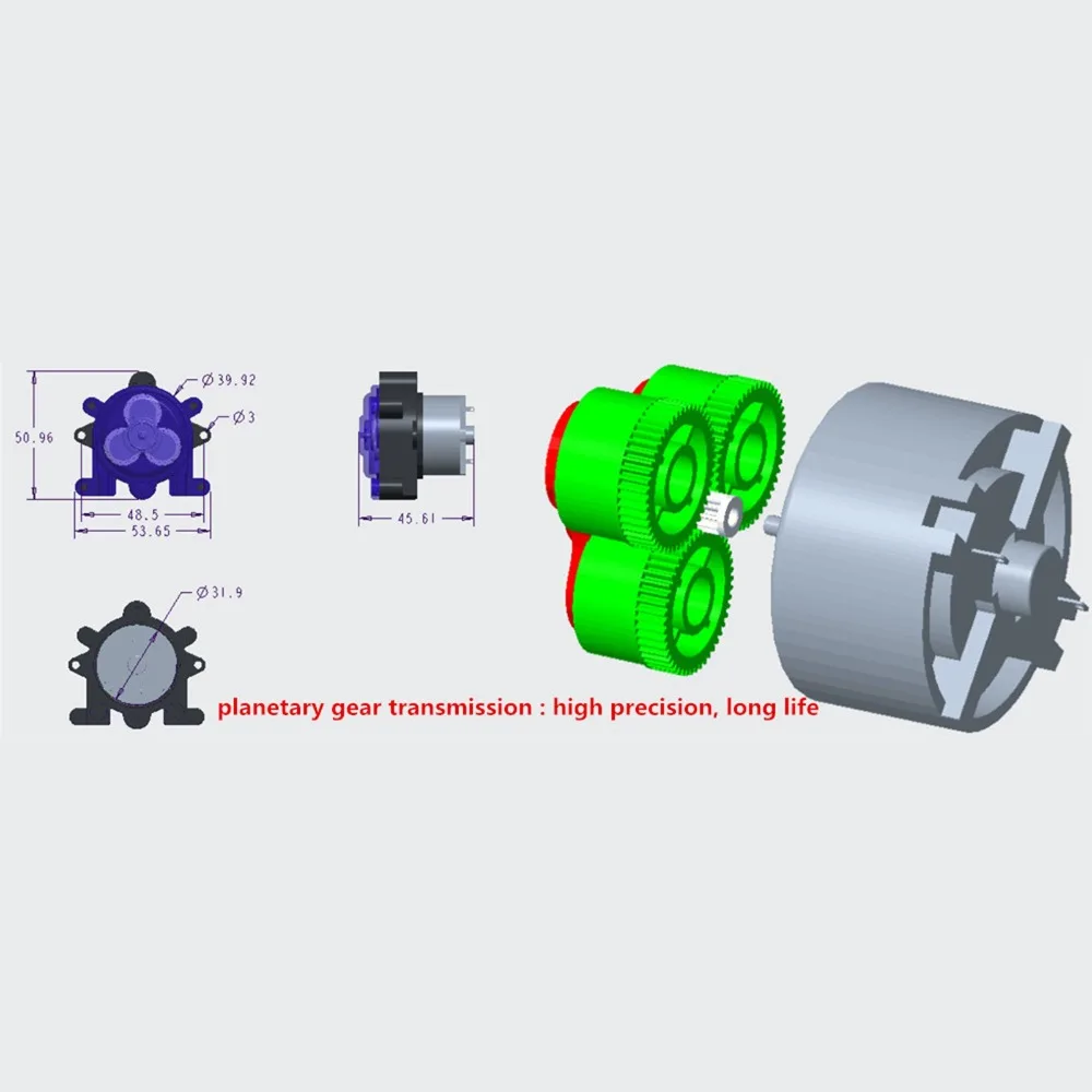6v Peristaltic Dosing Pump Self Priming High-Flow Self Priming Pump Miniature Size Chemical Analysis Compatible