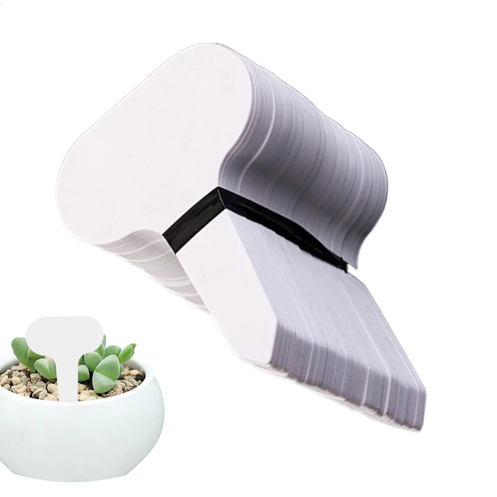 100Pcs White Garden Labels Plant Waterproof Classification Sorting Sign Tag Ticket Plastic Writing Plate Board Plug In Card