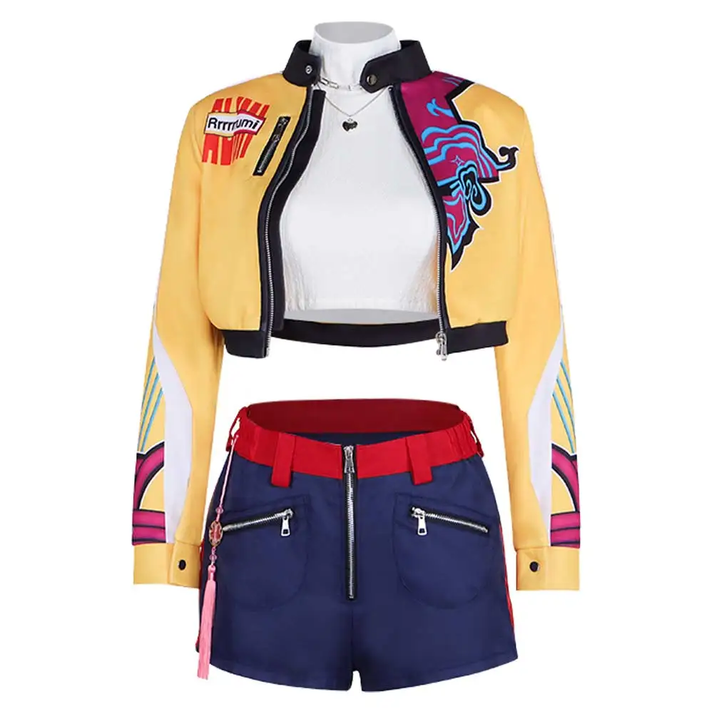 Rumi KPOP Demons Hunter Cosplay Travestimento Costume per Donne Ragazze Gruppo Palcoscenico Gioco di Ruolo Uniforme Abbigliamento Vestito di Carnevale di Halloween