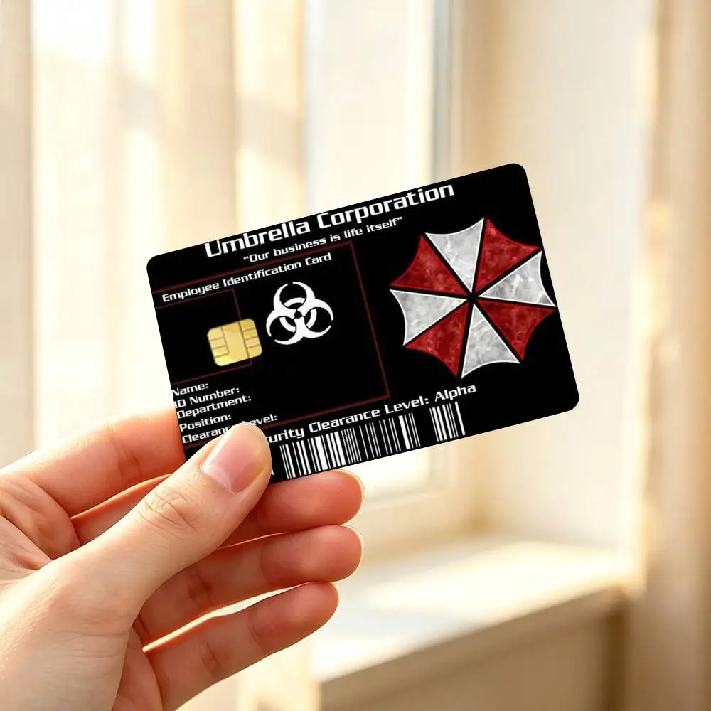 Resident Evil Umbrella Key High Definition Matte PVC Film Tape | For Credit Card, Debit Card Stickers & Gift Decoration